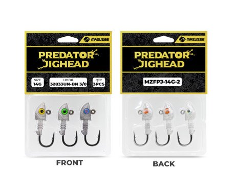 AQUA MARINE - Predator Jighead - 14G (Hook: 32833UN-BN 3/0)